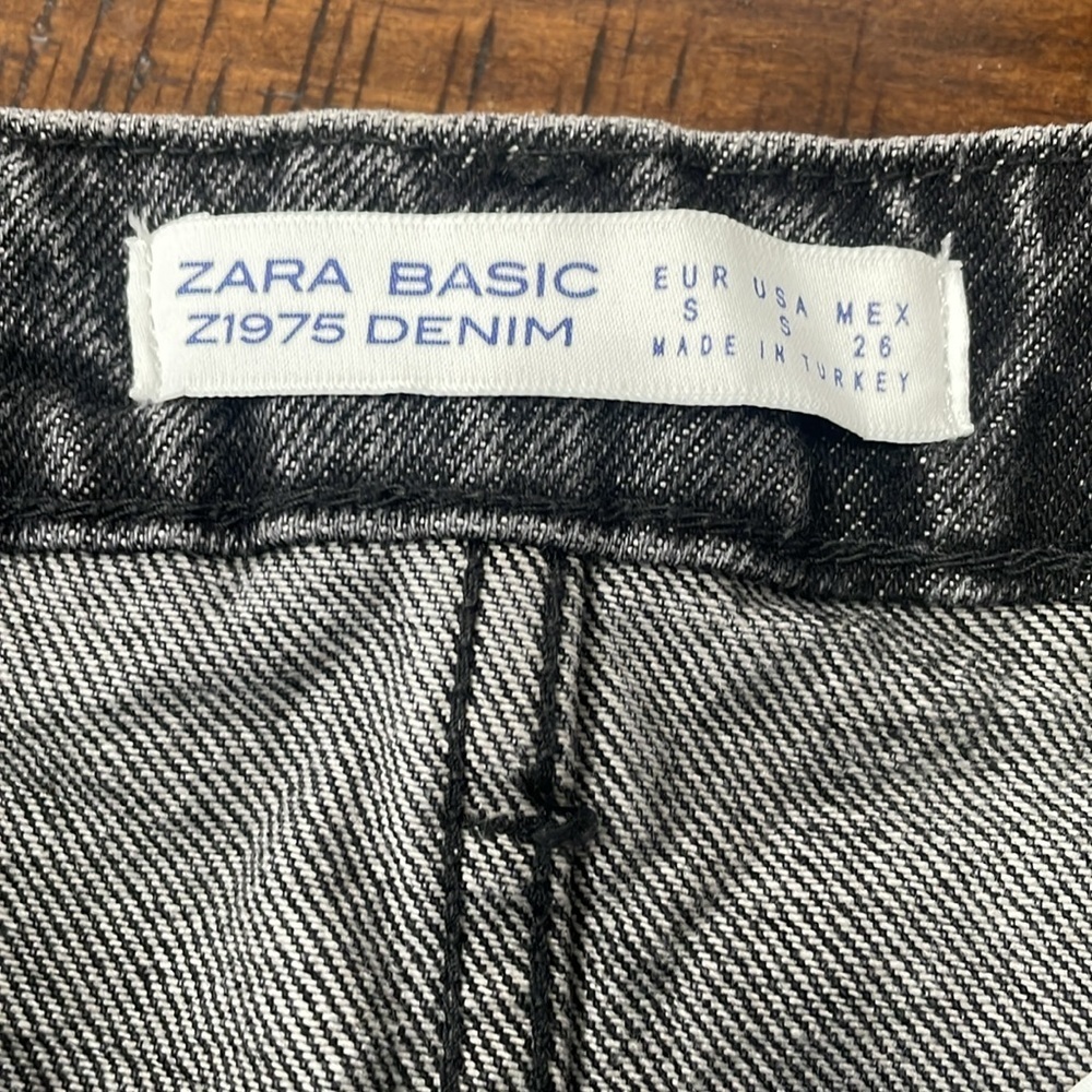 ZARA Distressed Mini Denim Skirt - Picture 9 of 12